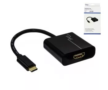 Adapter USB Typ C St. auf HDMI Buchse, 4K*2K@60Hz, HDR, schwarz, DINIC Box